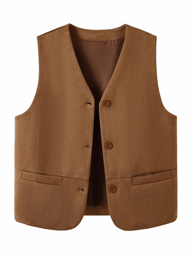 Women's V-Neck Leather Vest Summer Breathable Sleeveless Jacket Fashionable Layering Clothing Standard Fit Cotton Linen Blend
Women's V-Neck Leather Vest Summer Breathable Sleeveless Jacket Fashionable Layering Clothing Standard Fit Cotton Linen Blend