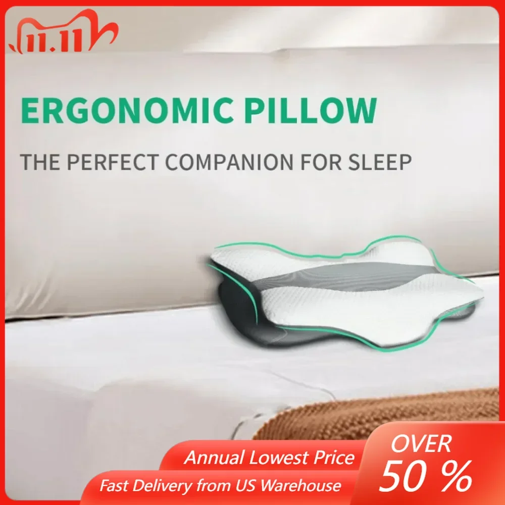 Cervical Pillow for Neck Pain ReliefMemory Foam Neck PillowOrthopedic Unique Shape, Neck and Shoulder Provide Orthopedic Support
Cervical Pillow for Neck Pain ReliefMemory Foam Neck PillowOrthopedic Unique Shape, Neck and Shoulder Provide Orthopedic Support