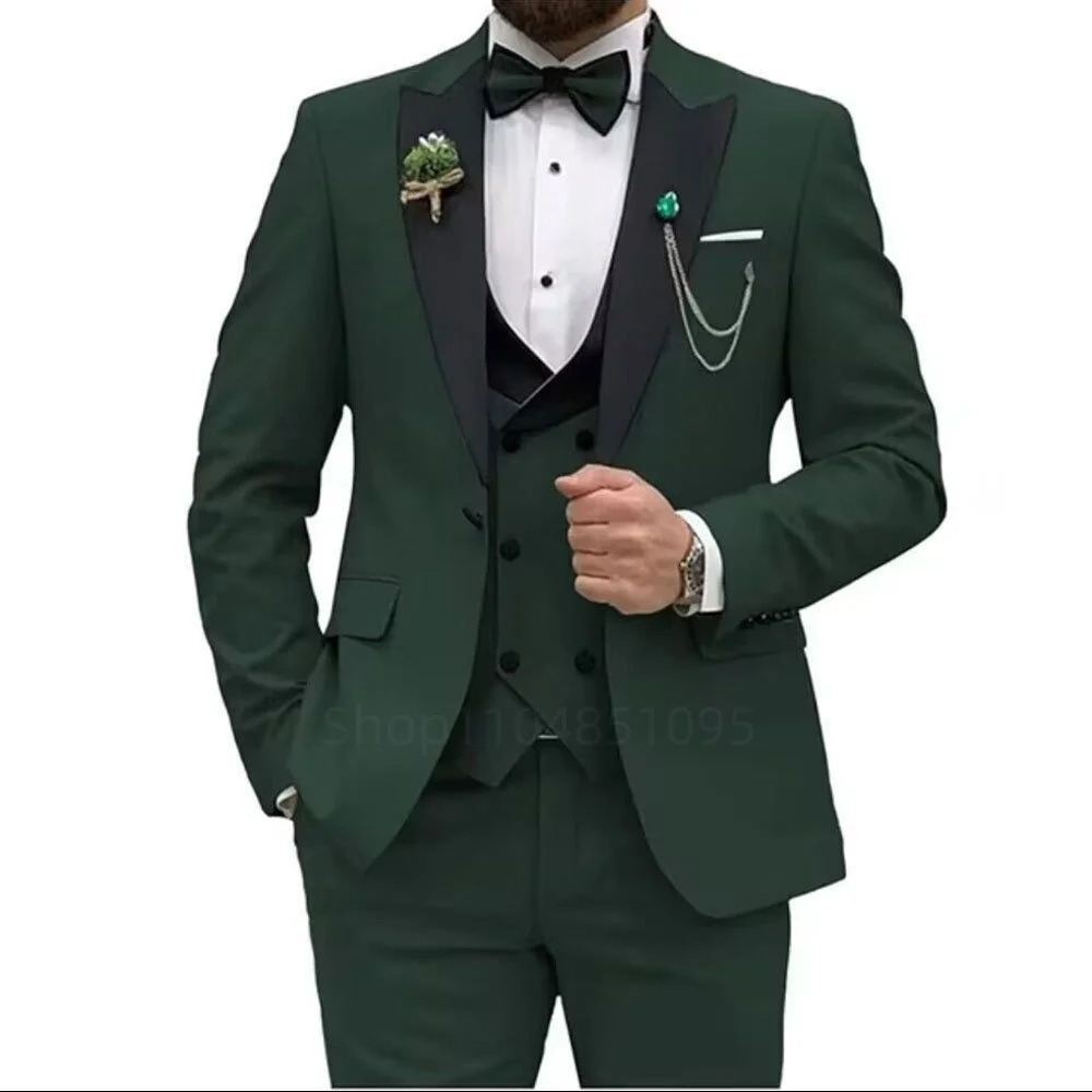 Blazer+Vest+Trousers Solid Color Suit Men's Fashionable Gentleman Business Banquet Korean-style Formal Dress Casual Wedding
Blazer+Vest+Trousers Solid Color Suit Men's Fashionable Gentleman Business Banquet Korean-style Formal Dress Casual Wedding