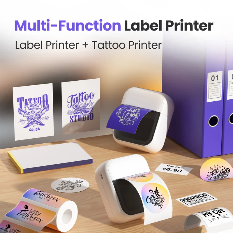 Mini Tattoo Printer Label Printer Portable Thermal Printer Multifunction With Phone PC For DIY/Tattoo LOGO/Pattern/Print/Artist
Mini Tattoo Printer Label Printer Portable Thermal Printer Multifunction With Phone PC For DIY/Tattoo LOGO/Pattern/Print/Artist