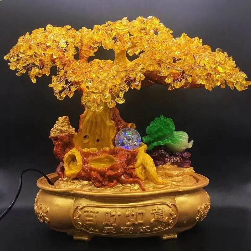 Hot Sale Natural Clear Citrine Quartz Crystal Lucky Tree Money Tree for Home decoration
Hot Sale Natural Clear Citrine Quartz Crystal Lucky Tree Money Tree for Home decoration