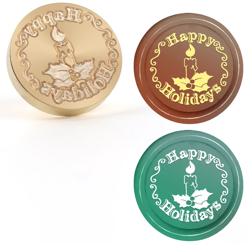 Happy Hoilday Word Wax Seal Stamp, Wax Seal Stamps Interchangeable Brass Stamp Heads for Decorating Gifts and Greeting Cards
Happy Hoilday Word Wax Seal Stamp, Wax Seal Stamps Interchangeable Brass Stamp Heads for Decorating Gifts and Greeting Cards