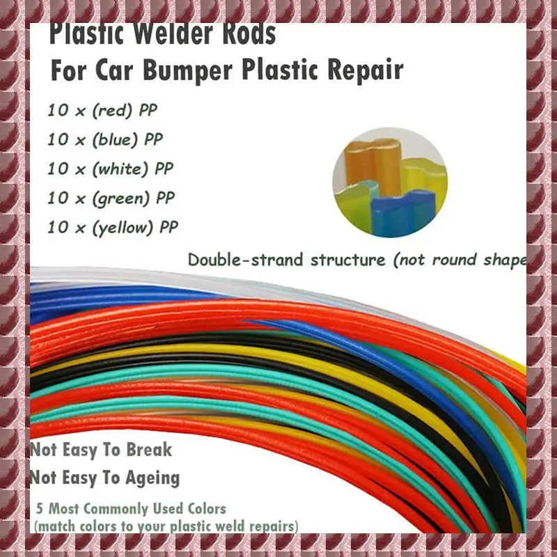 A95G 106 Pcs Car Bumper Plastic Welding Rods Bumper Welding Rods With Reinforcing Stainless Steel Mesh
A95G 106 Pcs Car Bumper Plastic Welding Rods Bumper Welding Rods With Reinforcing Stainless Steel Mesh