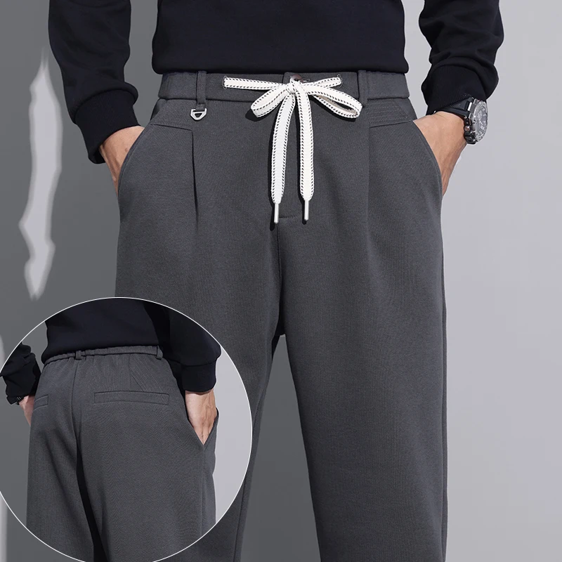 Men's Drawstring Casual Pants 2024 New Autumn Winter Straight Leg Stretch Baggy Pants Versatile Male Clothes Black Gray Coffee
Men's Drawstring Casual Pants 2024 New Autumn Winter Straight Leg Stretch Baggy Pants Versatile Male Clothes Black Gray Coffee