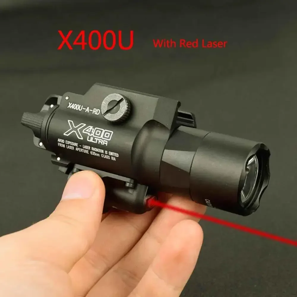 Tactical Army X400 Ultra X400U Weapon Light with Red Laser Pistol Gun Strobe Flashlight With Picatinny Rail X300 X300 Ultra
Tactical Army X400 Ultra X400U Weapon Light with Red Laser Pistol Gun Strobe Flashlight With Picatinny Rail X300 X300 Ultra