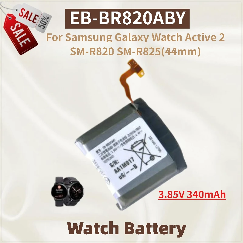High Quality EB-BR820ABY Watch Battery 3.85V 340mAh For Samsung Galaxy Watch Active 2 SM-R820 SM-R825(44mm) Brand New
High Quality EB-BR820ABY Watch Battery 3.85V 340mAh For Samsung Galaxy Watch Active 2 SM-R820 SM-R825(44mm) Brand New