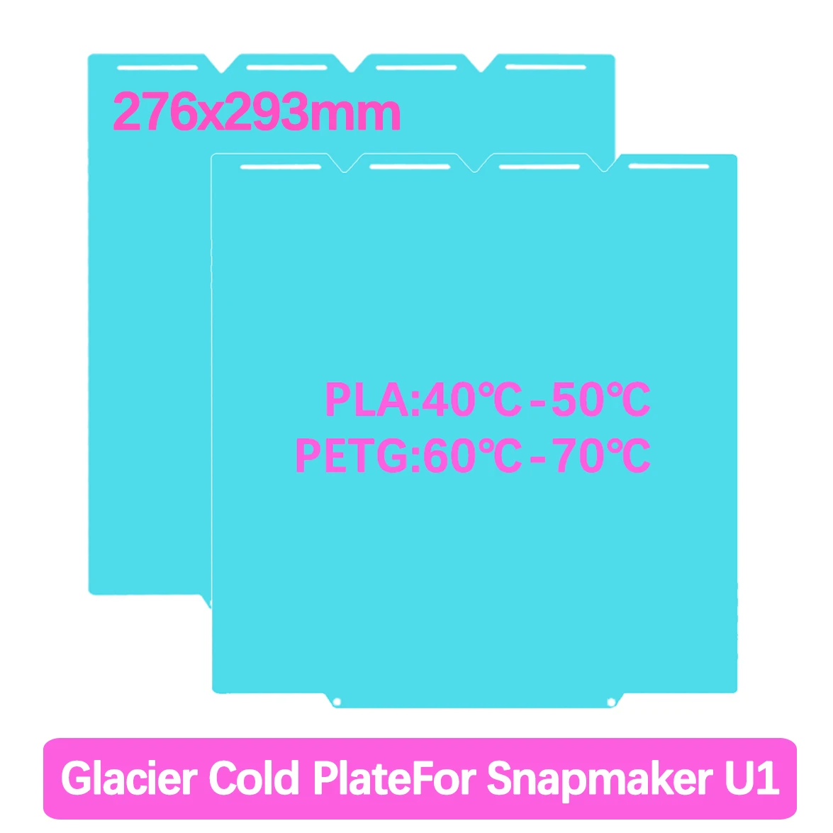 Double Sided Glacier Cold Plate For Snapmaker U1 Build Plate 276x293mm High Viscosity Printing Textured Spring Steel Sheet
Double Sided Glacier Cold Plate For Snapmaker U1 Build Plate 276x293mm High Viscosity Printing Textured Spring Steel Sheet