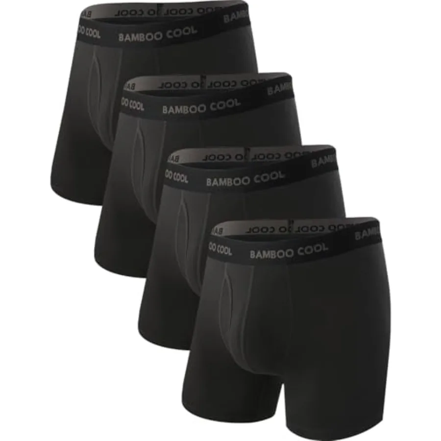 BAMBOO COOL Men's Ultra Breathable Underwear, No Riding Up Boxer Briefs with ComfortFlexible Waistband, Multipack
BAMBOO COOL Men's Ultra Breathable Underwear, No Riding Up Boxer Briefs with ComfortFlexible Waistband, Multipack