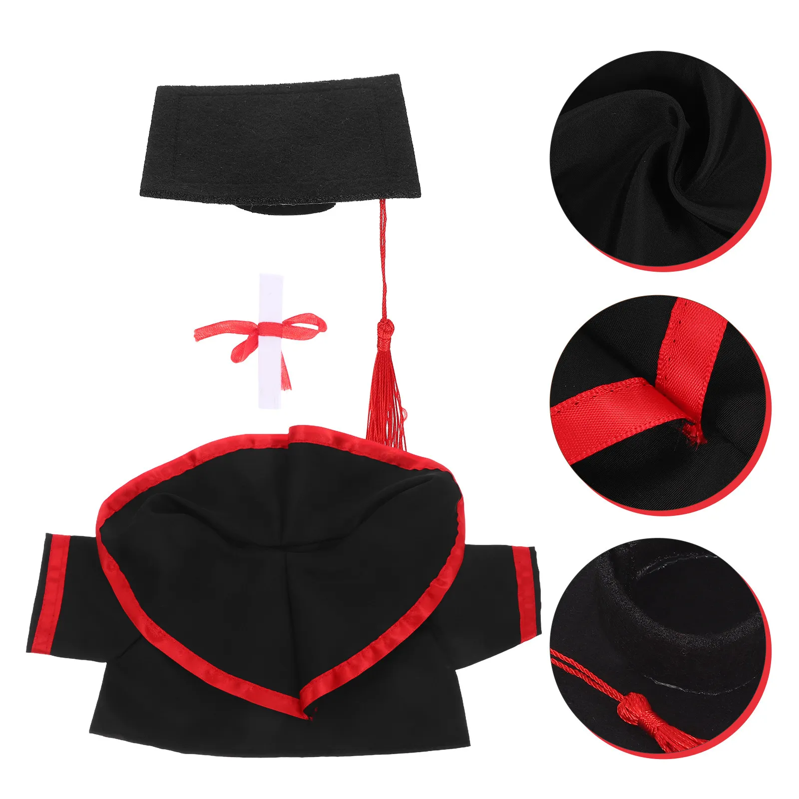 Handmade Graduation Bear Outfit Set Cap Gown Certificate for Graduation Season Stuffed Animal Accessories Grad Cap
Handmade Graduation Bear Outfit Set Cap Gown Certificate for Graduation Season Stuffed Animal Accessories Grad Cap