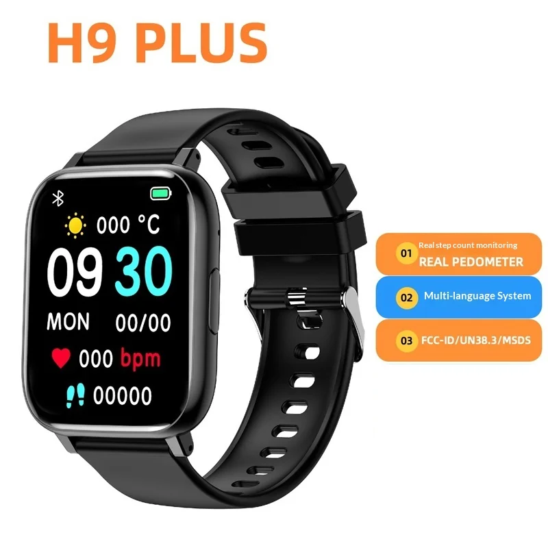 H9 Plus Smart Watch Multifunctional Outdoor Fitness Sports Heart Rate Blood Pressure Oxygen Monitoring Pedometer Multi Language
H9 Plus Smart Watch Multifunctional Outdoor Fitness Sports Heart Rate Blood Pressure Oxygen Monitoring Pedometer Multi Language