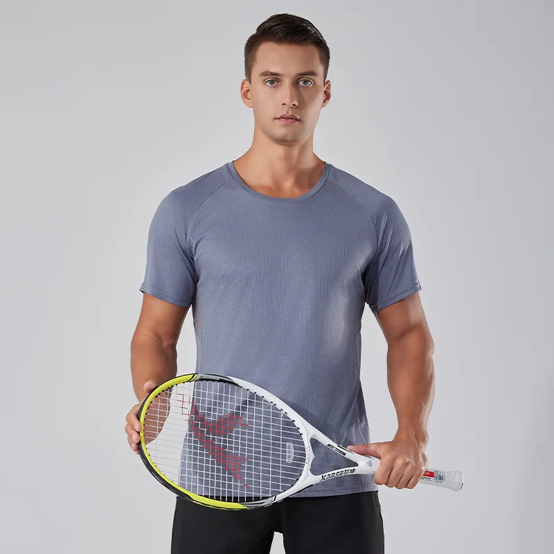 Summer sports spliced quick drying clothes unisex top round neck outdoor training running fitness short sleeved T-shirt
Summer sports spliced quick drying clothes unisex top round neck outdoor training running fitness short sleeved T-shirt