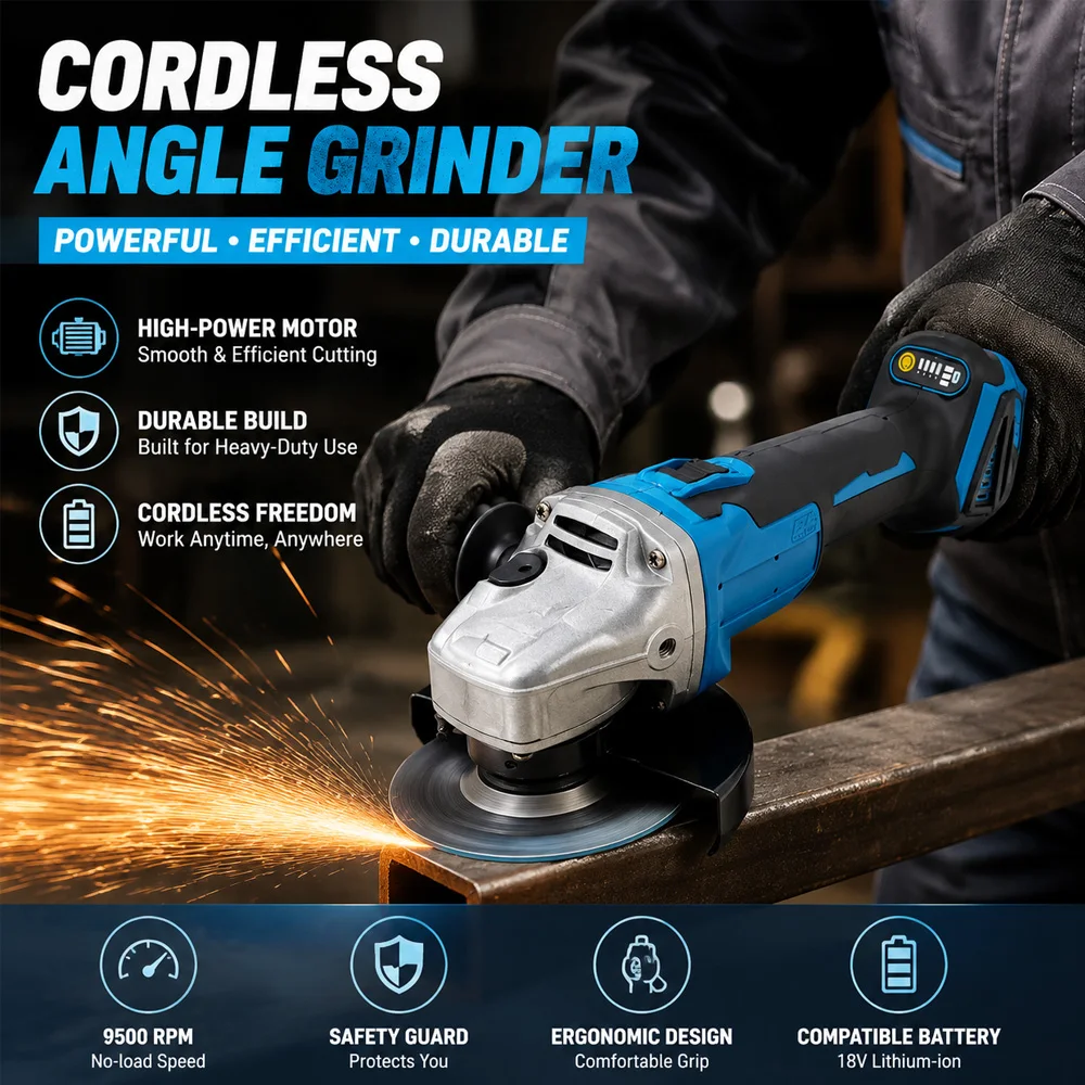 125mm Brushless Impact Angle Grinder 18V 800W Electric Cordless Polishing Grinding Machine Rechargeable For Makita Battery
125mm Brushless Impact Angle Grinder 18V 800W Electric Cordless Polishing Grinding Machine Rechargeable For Makita Battery