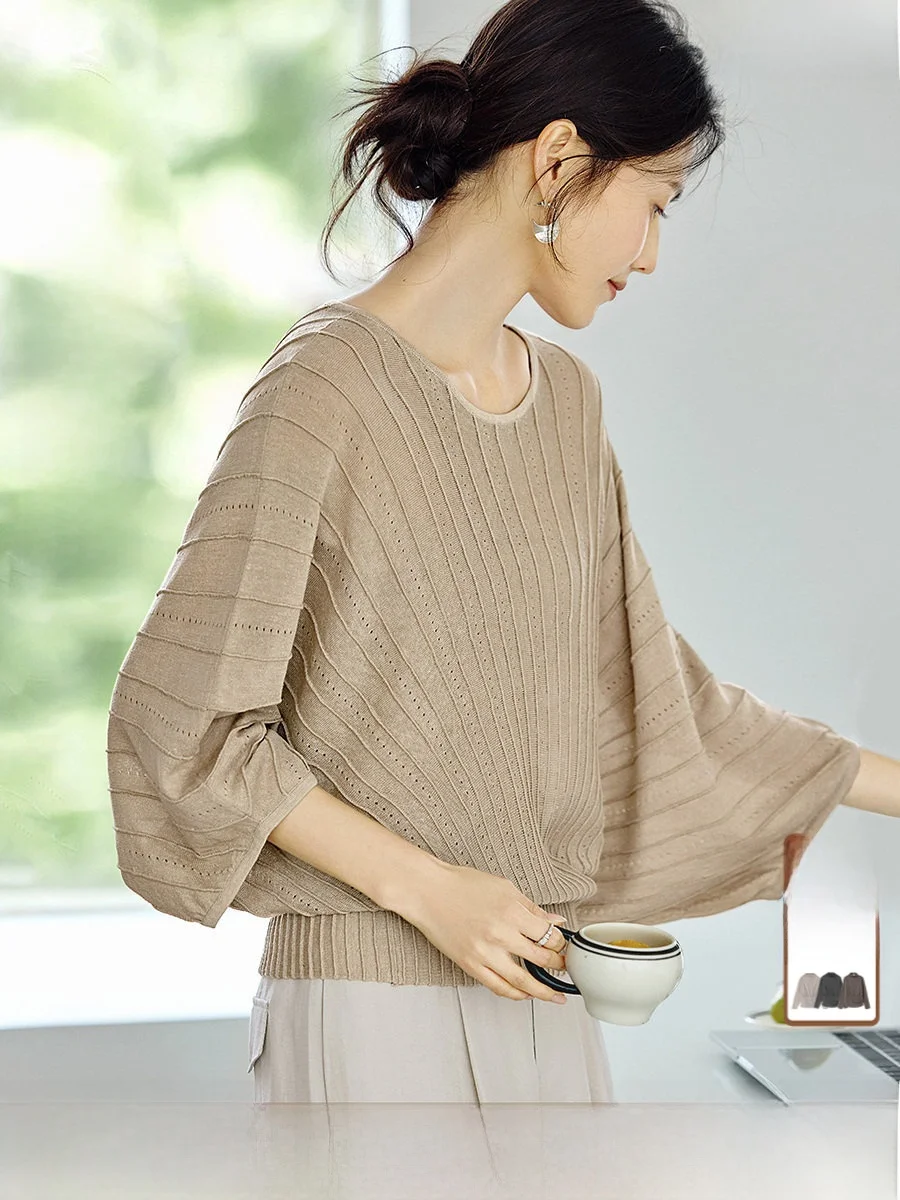 Women's Loose Lazy Sle Pure Color Knitted Batwing Sve Linen Top XWI Spring 2026 Comfortable Breathable Eco-Friendly
Women's Loose Lazy Sle Pure Color Knitted Batwing Sve Linen Top XWI Spring 2026 Comfortable Breathable Eco-Friendly