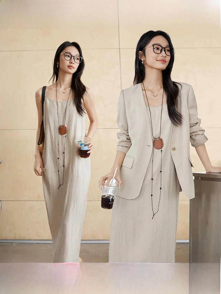 La Spring 2026 Women's Suit Set Long Sve Button up Jaet And Skirt Two Piece Ensemble Faionable Workwear
La Spring 2026 Women's Suit Set Long Sve Button up Jaet And Skirt Two Piece Ensemble Faionable Workwear