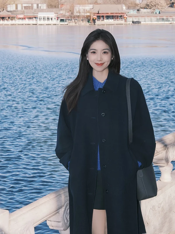 Women's Mid-Length Thiened Woolen Coat Autumn Winter New Sle Korean College Sle Small Size Double-Faced Camere Coat
Women's Mid-Length Thiened Woolen Coat Autumn Winter New Sle Korean College Sle Small Size Double-Faced Camere Coat