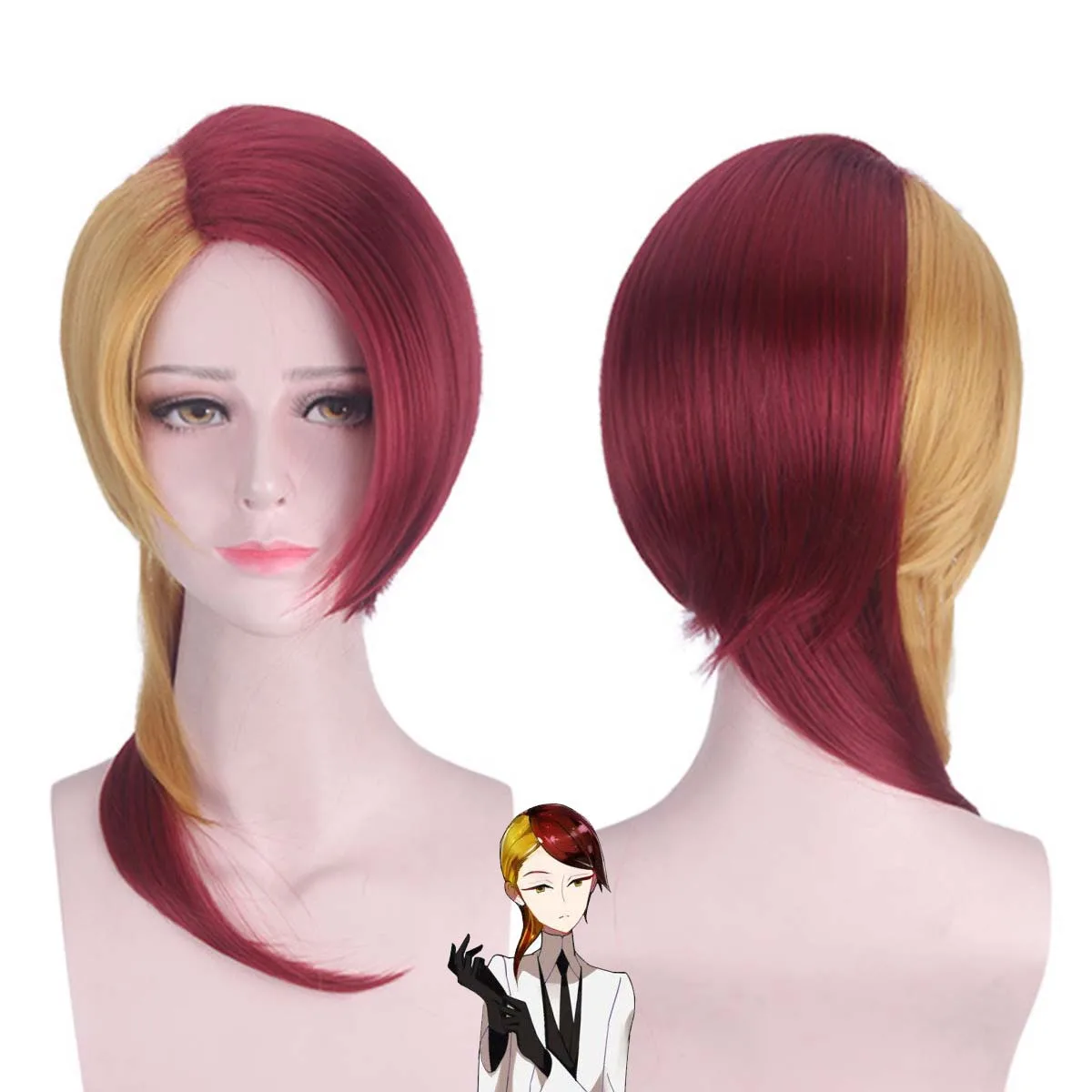 Амин Земля блестящего рутилового красного золотистого парика из смешанных синтетических волос
Амин Земля блестящего рутилового красного золотистого парика из смешанных синтетических волос