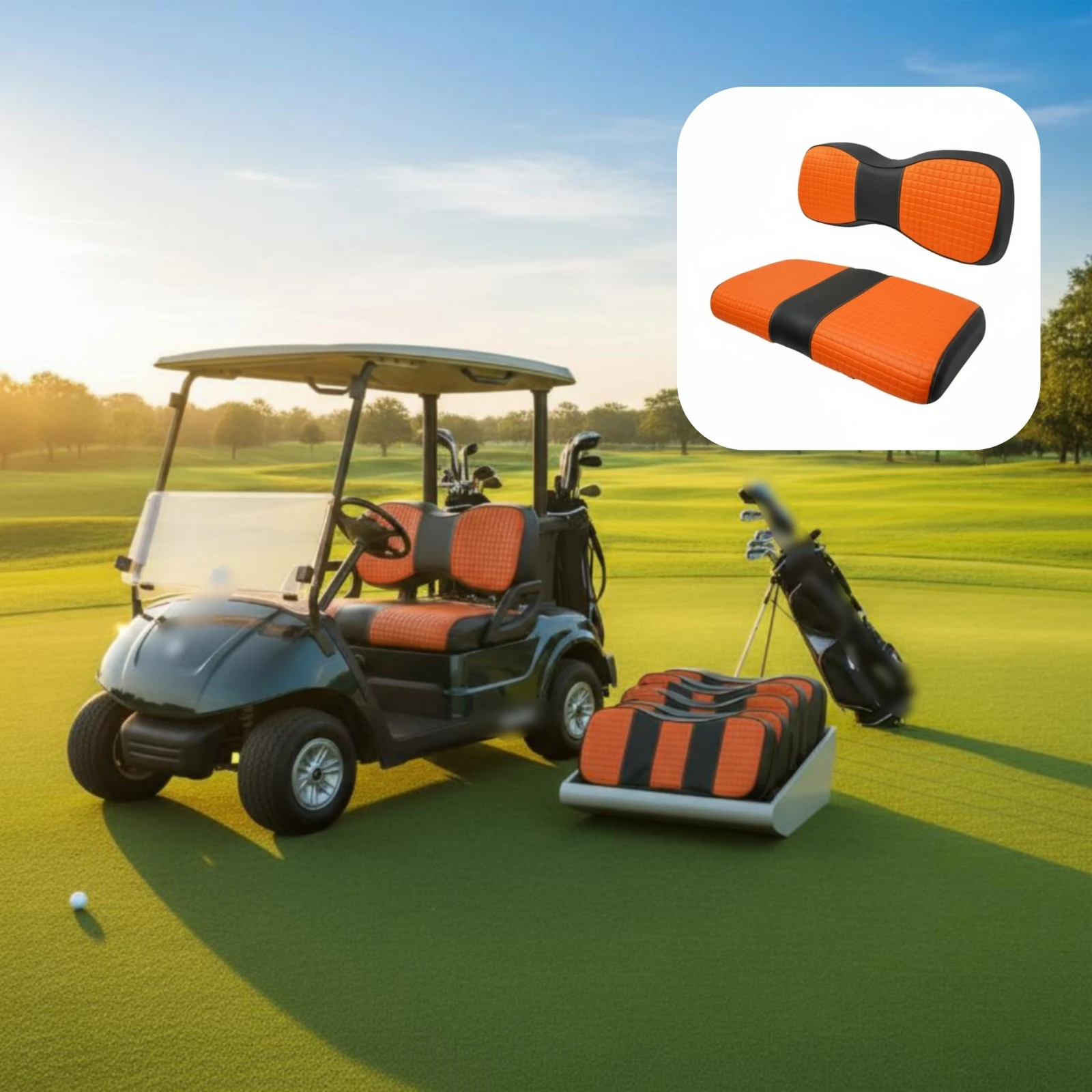 Golf Cart Brand G29 Golf Cart Seat Cover Easy to Clean Golf Cart Seat and Backrest Cover Vehicle Accessory No Stapler Quilted
Golf Cart Brand G29 Golf Cart Seat Cover Easy to Clean Golf Cart Seat and Backrest Cover Vehicle Accessory No Stapler Quilted