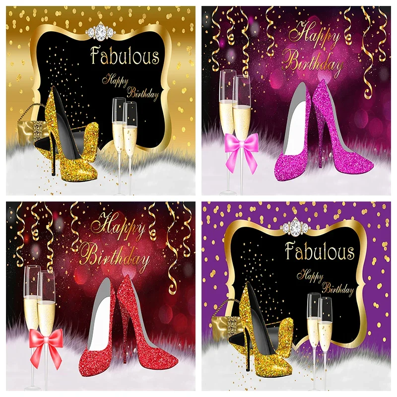 Mocsicka Women Birthday Decoration Background Gold High Heel Wineglass Bow Tie Golden Ribbon Customed Adult Portrait Photo Props
Mocsicka Women Birthday Decoration Background Gold High Heel Wineglass Bow Tie Golden Ribbon Customed Adult Portrait Photo Props