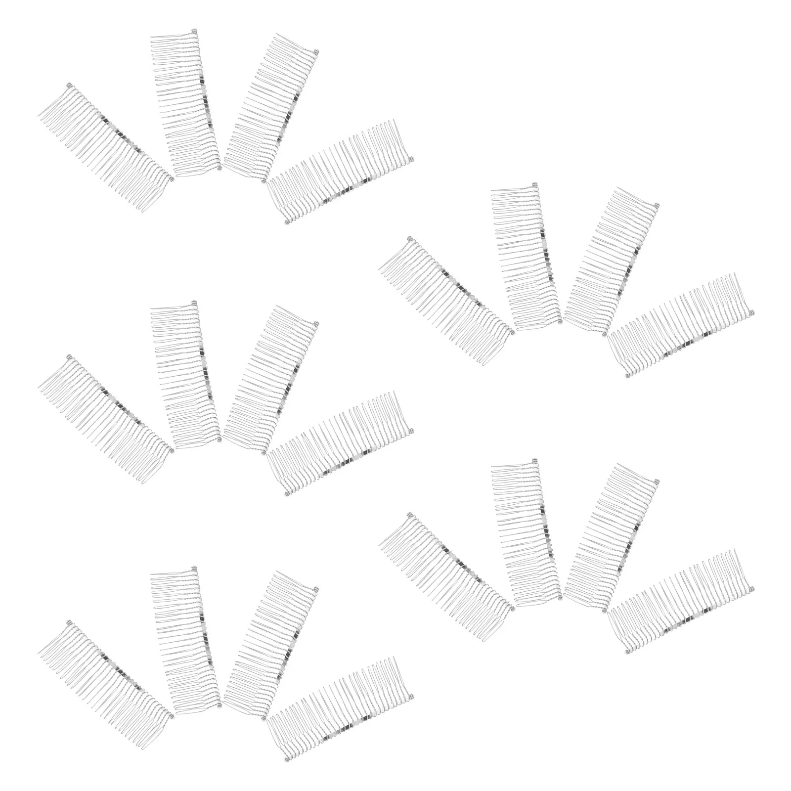 20Pcs Silver Metal Hair Insert Comb 30 Teeth Wire Side Combs Sturdy Hair Fork Clip French Bun Bridal Styling French Bun Comb
20Pcs Silver Metal Hair Insert Comb 30 Teeth Wire Side Combs Sturdy Hair Fork Clip French Bun Bridal Styling French Bun Comb