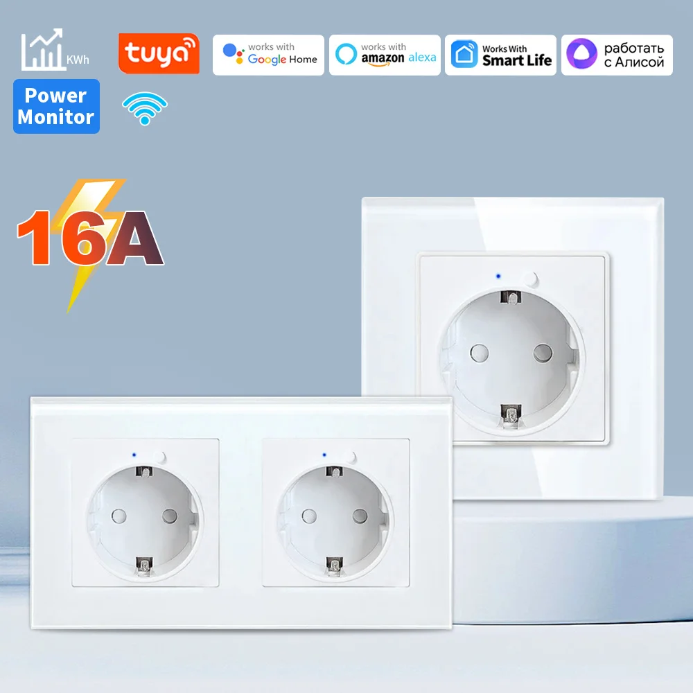 Умная розетка Tuya с Wi-Fi, двойная розетка европейского стандарта, с монитором питания и таймером, с голосовым управлением, работает с Alexa GoogleHome
Умная розетка Tuya с Wi-Fi, двойная розетка европейского стандарта, с монитором питания и таймером, с голосовым управлением, работает с Alexa GoogleHome