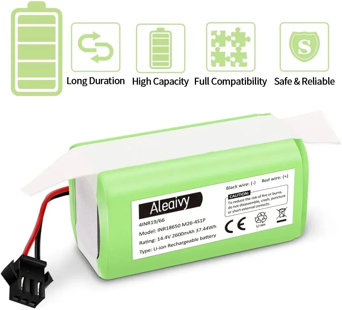 14.4V Li-Ion for Conga Exzellenz 990 1090 Ecovacs Deebot N79S N79 DN622 Eufy Robovac 11 11S 12 35C X500 High capacitance 18650
14.4V Li-Ion for Conga Exzellenz 990 1090 Ecovacs Deebot N79S N79 DN622 Eufy Robovac 11 11S 12 35C X500 High capacitance 18650
