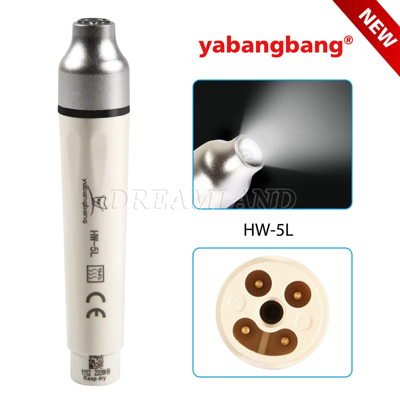 LED Light Dental Ultrasonic Piezo Scaler Handpiece HW-5L Fit for EMS Woodpecker Scaler
LED Light Dental Ultrasonic Piezo Scaler Handpiece HW-5L Fit for EMS Woodpecker Scaler