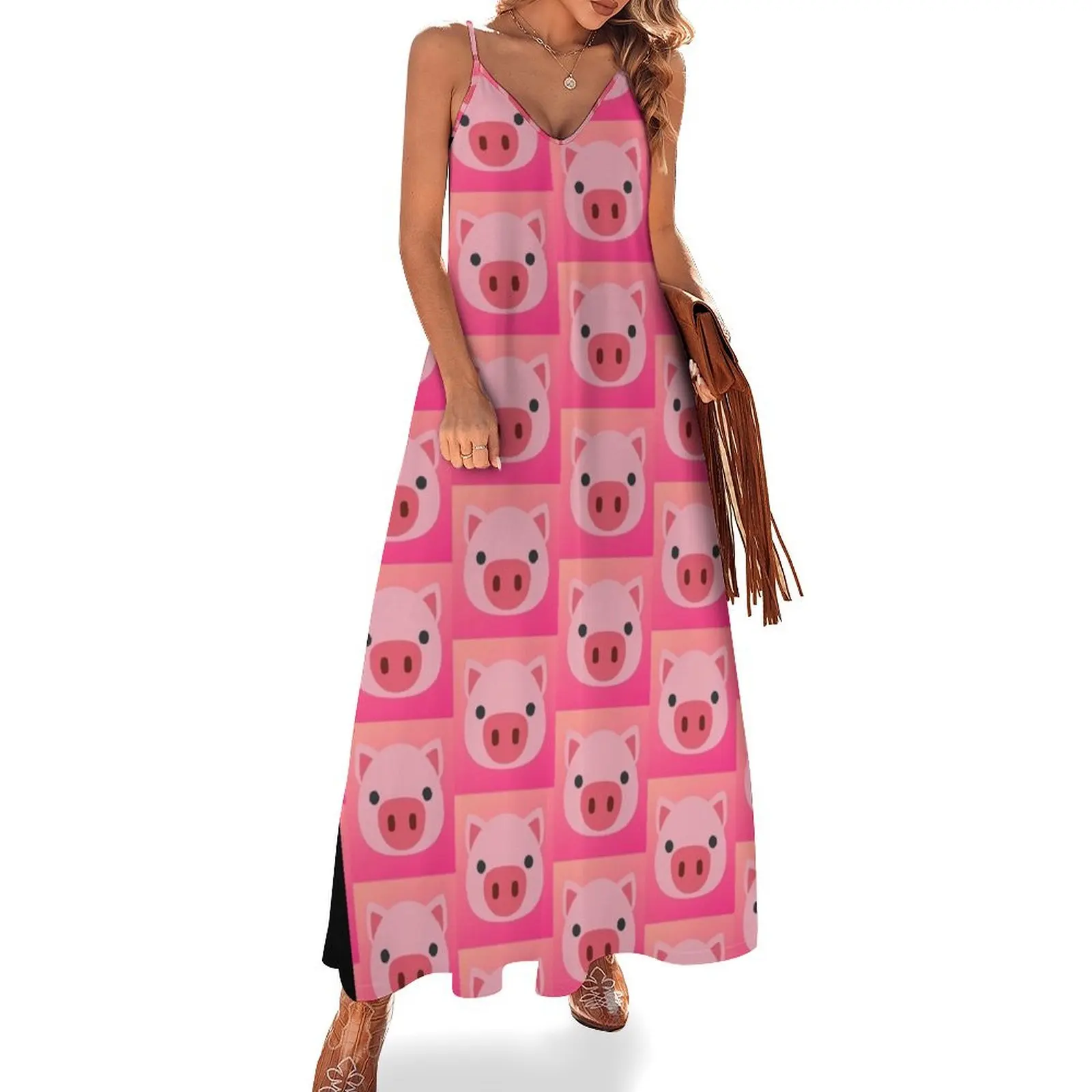 Pink Piglet Sleeveless Dress womens clothing evening dress Party dresses for women
Pink Piglet Sleeveless Dress womens clothing evening dress Party dresses for women