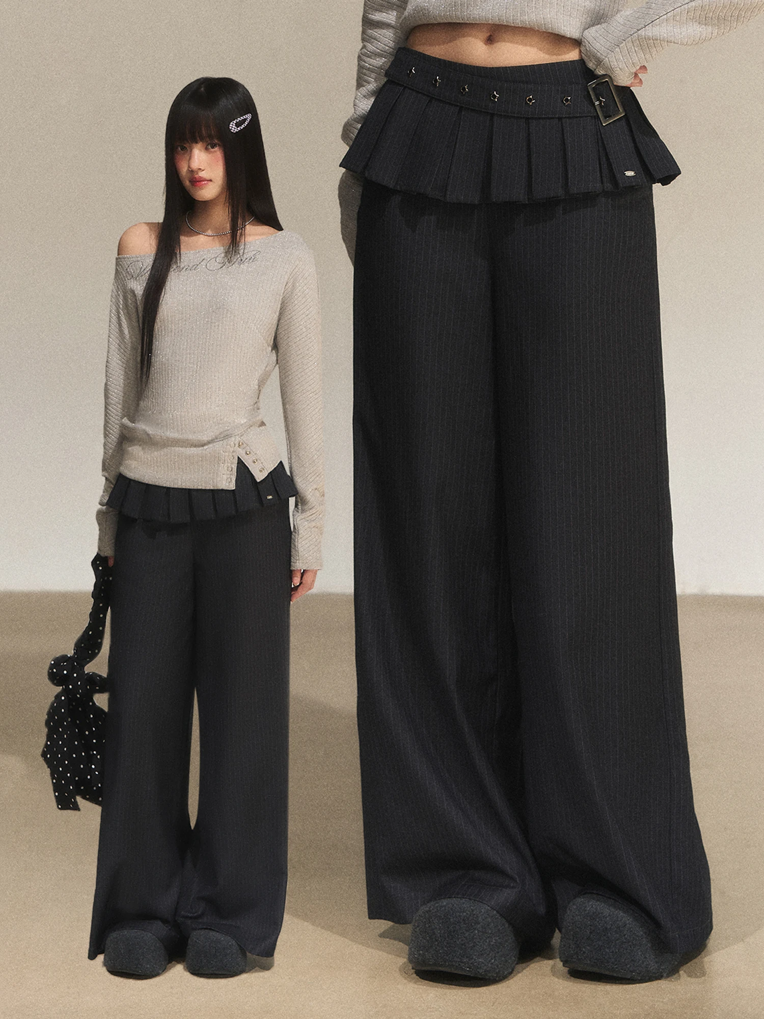 Брюки женские свободные широкие в полоску Wedhub, повседневные, прямого кроя, для подростков, модные, зимняя коллекция 2025
Брюки женские свободные широкие в полоску Wedhub, повседневные, прямого кроя, для подростков, модные, зимняя коллекция 2025