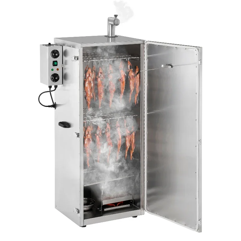 Premium Quality Easy to Use and Clean Meat Fish Electric Smoking Oven 8 Racks 147L 1000W with Timer Stainless Steel Food Smoker
Premium Quality Easy to Use and Clean Meat Fish Electric Smoking Oven 8 Racks 147L 1000W with Timer Stainless Steel Food Smoker