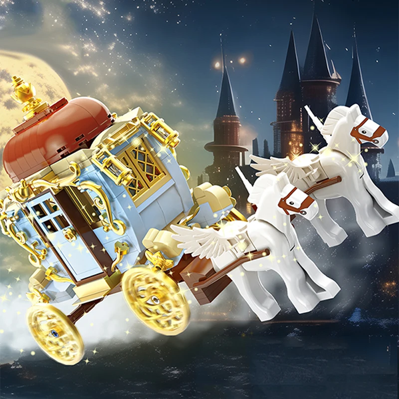 712PCS Flying Carriage Building Blocks MOC Assembly Magic Book Bricks Model Toys magic school Gifts For Birthday Halloween
712PCS Flying Carriage Building Blocks MOC Assembly Magic Book Bricks Model Toys magic school Gifts For Birthday Halloween