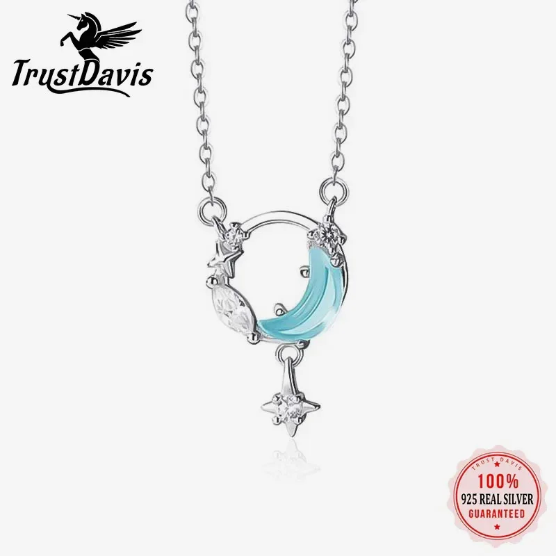 TrustDavis Real 925 Стерлинговое серебро подвеска Звезда Луна ожерелье для женщин вечерние подарки Ювелирные изделия LB628
TrustDavis Real 925 Стерлинговое серебро подвеска Звезда Луна ожерелье для женщин вечерние подарки Ювелирные изделия LB628