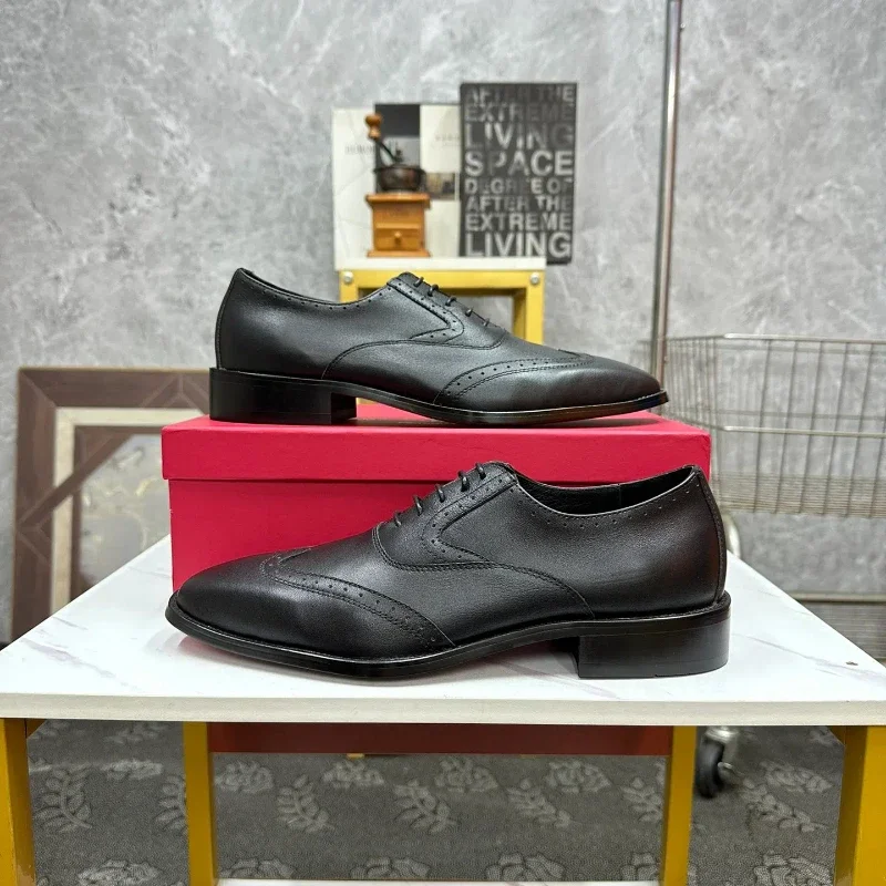 Men's Leather Shoes Formal Dress Shoes Wedding Party Oxford Handmade Comfortable Lace Up Genuine Leather Men's Shoe
Men's Leather Shoes Formal Dress Shoes Wedding Party Oxford Handmade Comfortable Lace Up Genuine Leather Men's Shoe