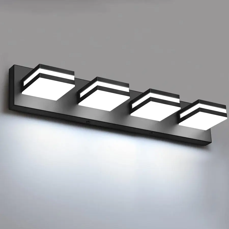 LED Modern Bathroom Lights Fixtures4Light,Dimmable,Matte Black Acrylic Wall Lighting,Vanity Lights for Bathroom Over Mirror 6000
LED Modern Bathroom Lights Fixtures4Light,Dimmable,Matte Black Acrylic Wall Lighting,Vanity Lights for Bathroom Over Mirror 6000