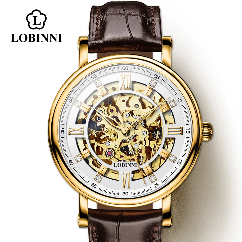 LOBINNI 9010 Men's Mechanical Watch JHB56 Automatic Movement 50M Water Resistance Sapphire Luxury Business Skeleton Timepiece
LOBINNI 9010 Men's Mechanical Watch JHB56 Automatic Movement 50M Water Resistance Sapphire Luxury Business Skeleton Timepiece