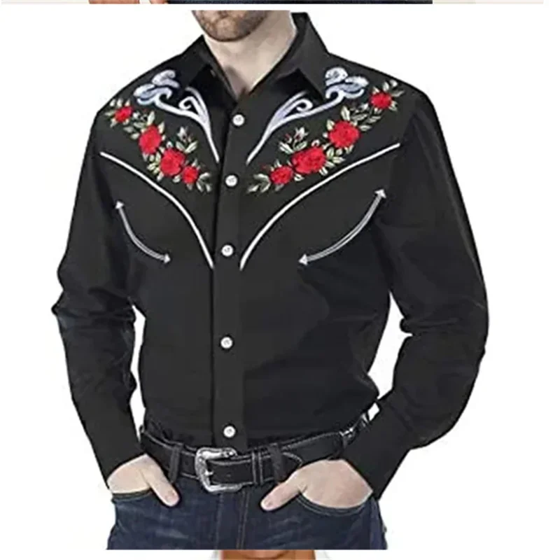 Western shirt men's denim floral button cardigan shirt outdoor holiday men's coat soft and comfortable retro lapel S-6XL
Western shirt men's denim floral button cardigan shirt outdoor holiday men's coat soft and comfortable retro lapel S-6XL