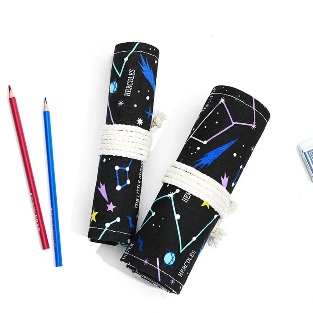 12/24/36/48/72 Holes Thick Canvas Pen Curtain Starry Sky Printing Pen Bag Pen Case Roll Up Pouch Stationery Storage Organizer
12/24/36/48/72 Holes Thick Canvas Pen Curtain Starry Sky Printing Pen Bag Pen Case Roll Up Pouch Stationery Storage Organizer