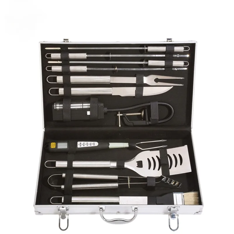 12-piece stainless steel grilling utensils barbecue tool set BBQ outdoor equipment aluminum box
12-piece stainless steel grilling utensils barbecue tool set BBQ outdoor equipment aluminum box