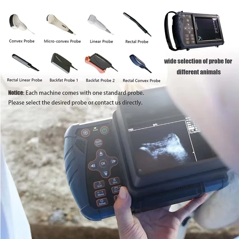 Handheld Portable Veterinary Ultrasound Scanner for Pregnancy Check in Cattle Pigs Sheep Dogs Cats - Vet Ultrasound Machine
Handheld Portable Veterinary Ultrasound Scanner for Pregnancy Check in Cattle Pigs Sheep Dogs Cats - Vet Ultrasound Machine