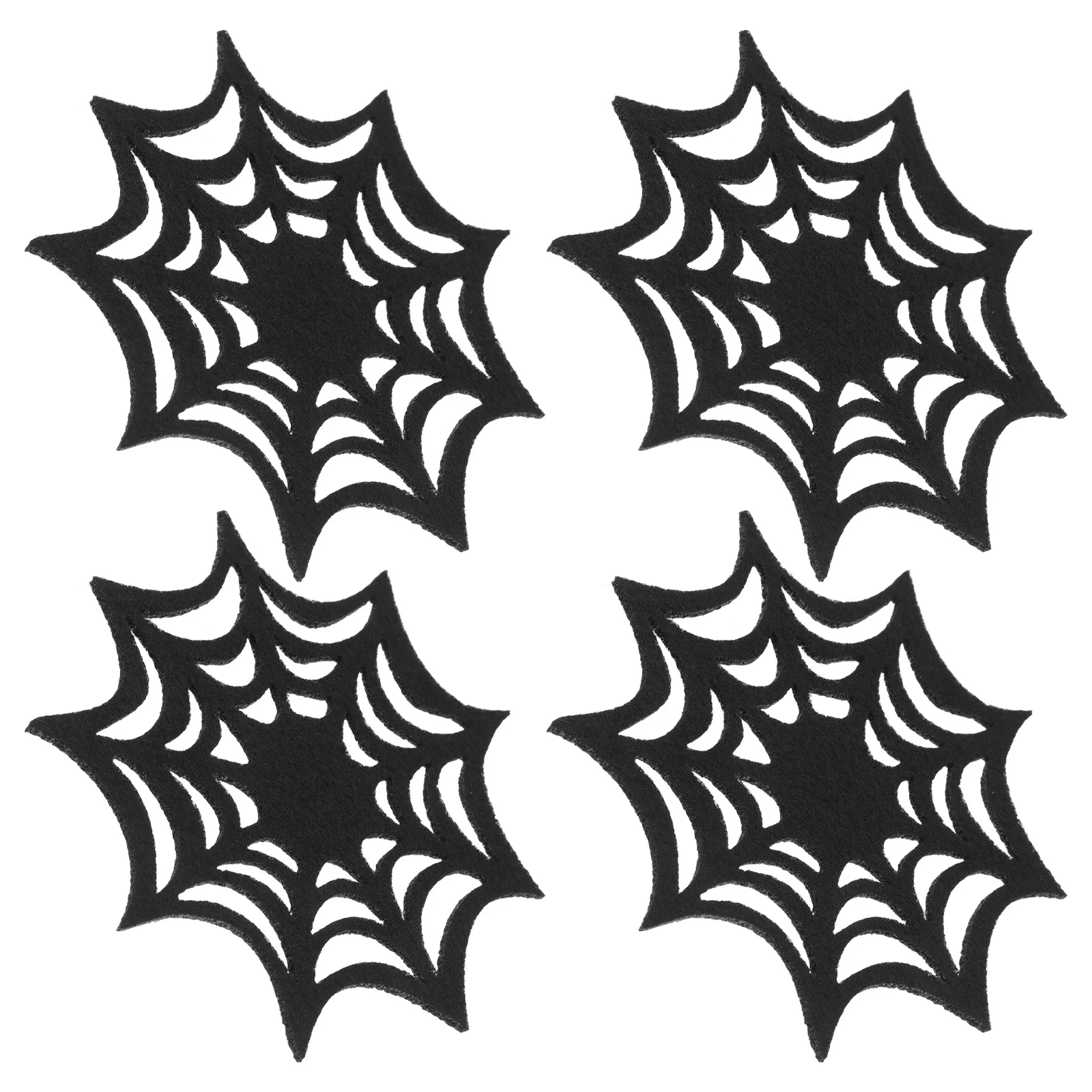 4Pcs Halloween Placemat Spider Web Coasters Heat Resistant Table Mat Nonwovens Decorative Cup Holder Halloween Table Placemats
4Pcs Halloween Placemat Spider Web Coasters Heat Resistant Table Mat Nonwovens Decorative Cup Holder Halloween Table Placemats