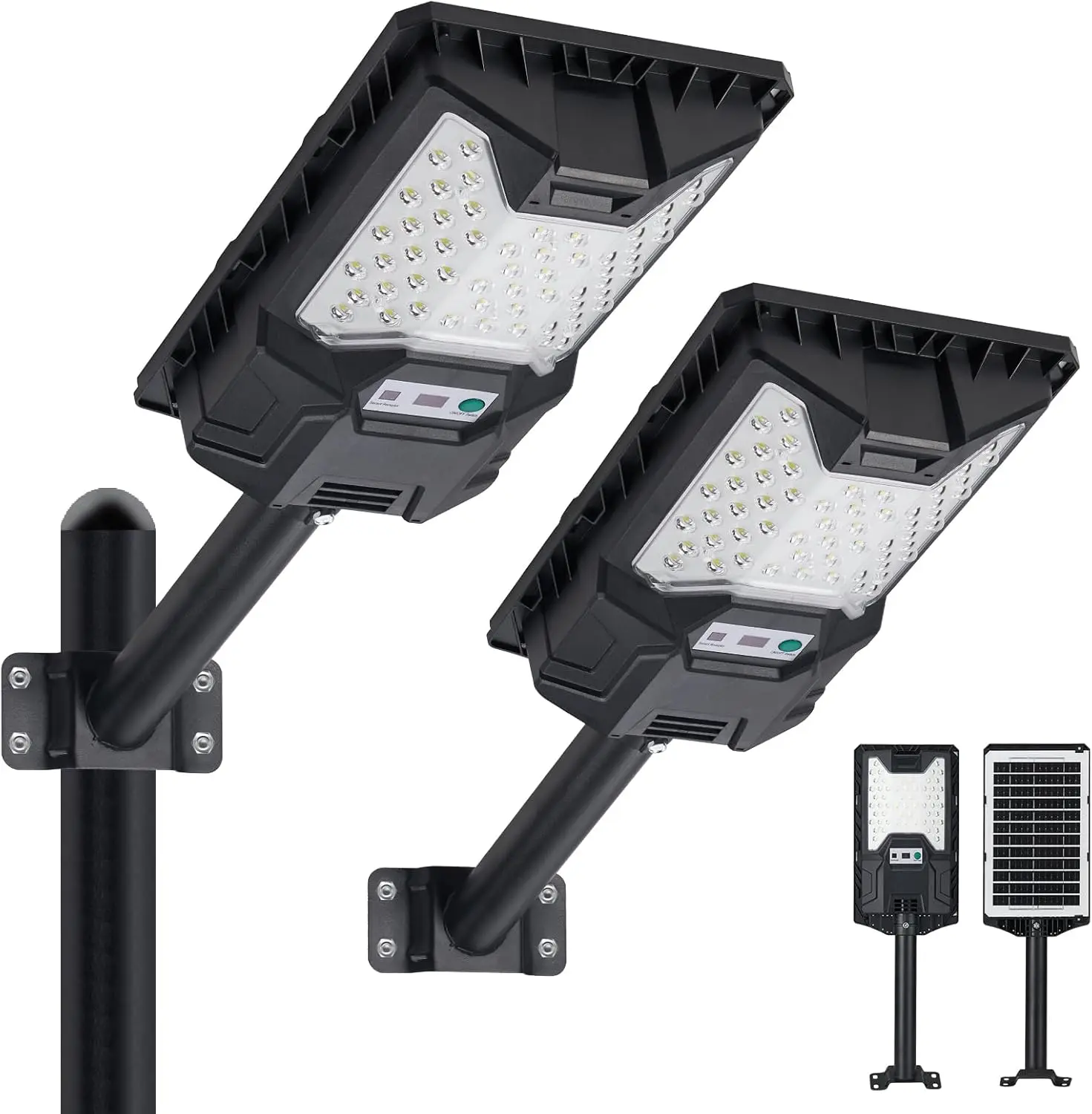 20000LM Solar Flood Lights with Motion Sensor, Waterproof LED Outdoor Lighting for Parking Lots, 2-Pack
20000LM Solar Flood Lights with Motion Sensor, Waterproof LED Outdoor Lighting for Parking Lots, 2-Pack