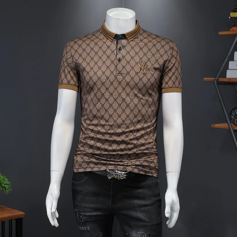 2024 New Lapel Print Fashion Polo Shirt Men's Cotton Short Sleeve Business Slim Fit T-shirt Male Summer Vintage Casual Tops
2024 New Lapel Print Fashion Polo Shirt Men's Cotton Short Sleeve Business Slim Fit T-shirt Male Summer Vintage Casual Tops