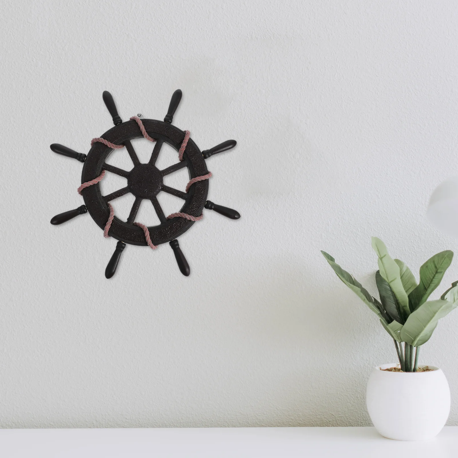 Wooden Ship Wheel Wall Hanging Nautical Decor Vintage Mediterranean Style Rudder Ornament for Home Living Room Bedroom Wall
Wooden Ship Wheel Wall Hanging Nautical Decor Vintage Mediterranean Style Rudder Ornament for Home Living Room Bedroom Wall