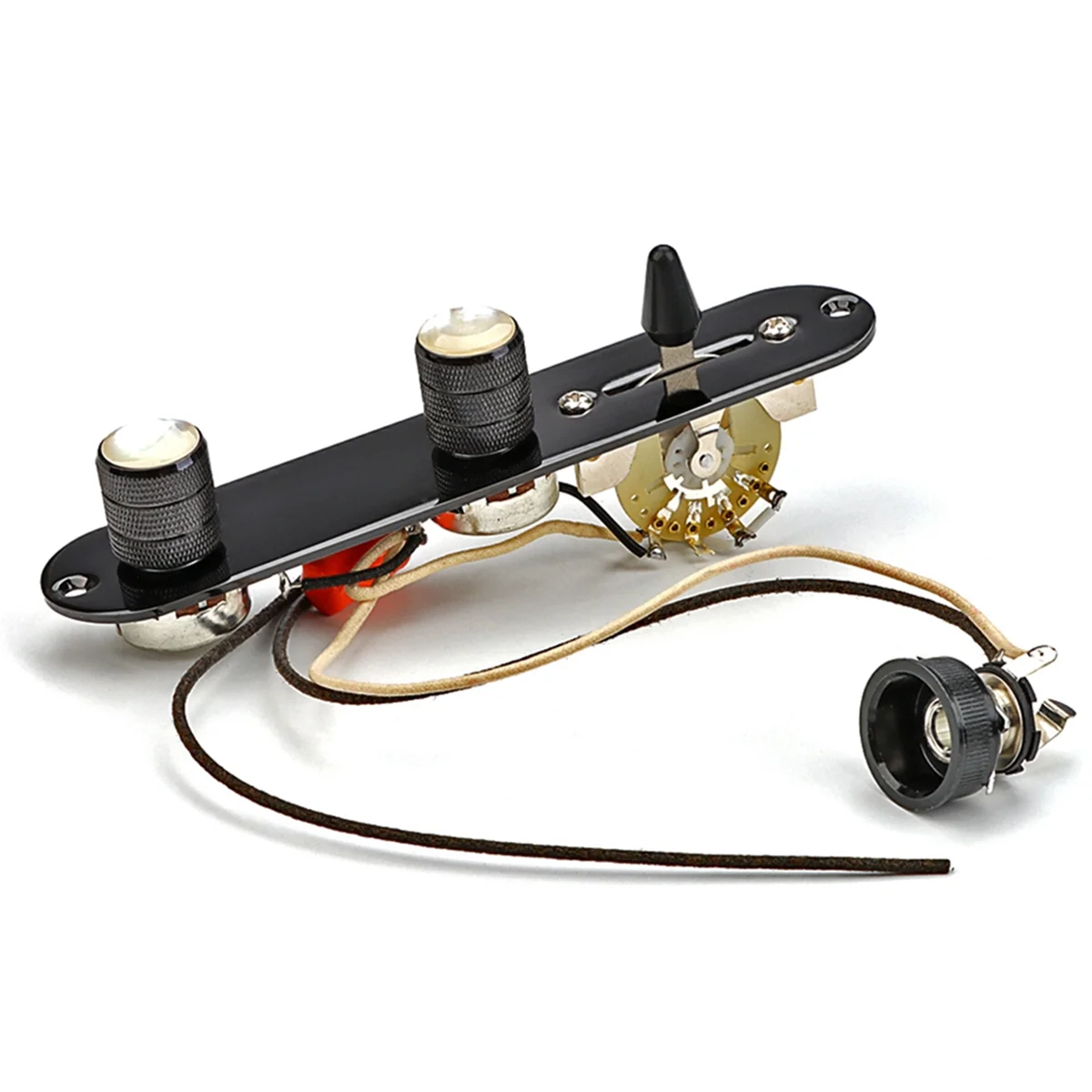 L71AFully Loaded Control Plate Pre-Wired 3-Way Control Plate with Wiring Harness for Telecaster Electric Guitar(Black)
L71AFully Loaded Control Plate Pre-Wired 3-Way Control Plate with Wiring Harness for Telecaster Electric Guitar(Black)