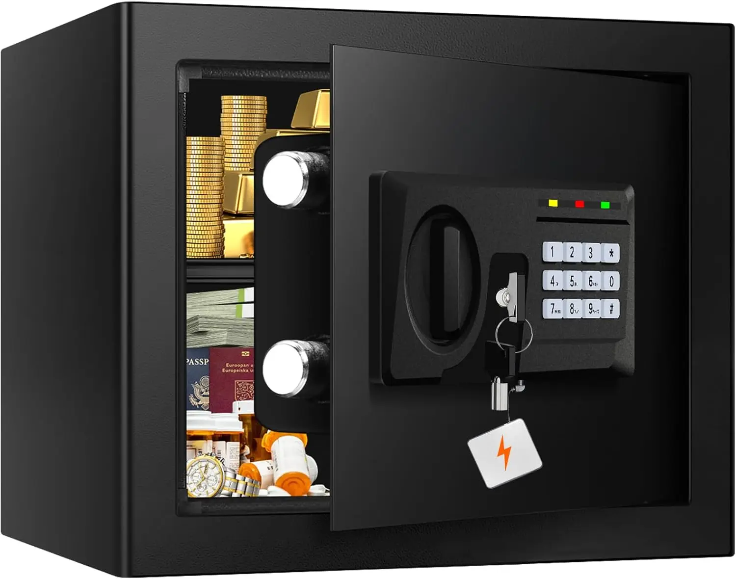 1.6 Cuft Fire Proof Safe for Home Use with Digital Keypad and Spare Keys
1.6 Cuft Fire Proof Safe for Home Use with Digital Keypad and Spare Keys