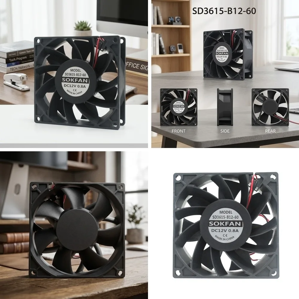 For SOKFAN SD3615-B12-60 9238 12V 0.8A Silent DC Cooling Fan
For SOKFAN SD3615-B12-60 9238 12V 0.8A Silent DC Cooling Fan