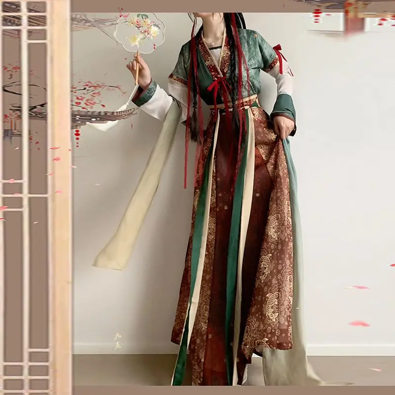 Chinese Traditional Hanfu - Tang Style Beizi Po Skirt Spring Fairy Core Slimming Outfit) Chinese Costume for Women
Chinese Traditional Hanfu - Tang Style Beizi Po Skirt Spring Fairy Core Slimming Outfit) Chinese Costume for Women