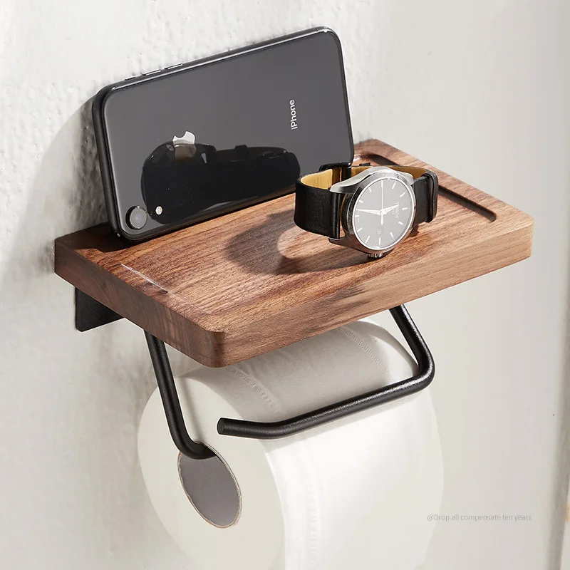 Paper Holders Walnut Wood Non Perforated Toilet Hotel Bathroom Light Luxury Solid Roll Shelf Waterproof Moisture-proof
Paper Holders Walnut Wood Non Perforated Toilet Hotel Bathroom Light Luxury Solid Roll Shelf Waterproof Moisture-proof