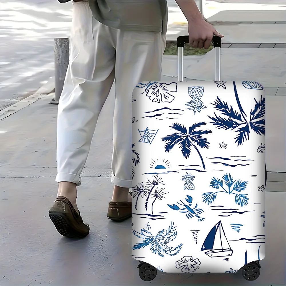 1-piece tropical beach-themed luggage cover for luggage sizes 18 – 32 inches; a dustproof and stretchy travel accessory that
1-piece tropical beach-themed luggage cover for luggage sizes 18 – 32 inches; a dustproof and stretchy travel accessory that