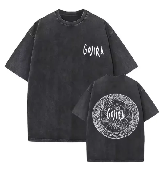 Wash Retro Metal Rock Band Godzilla T-shirt, Lava T-shirt, Tough T-shirt, Men's and Women's Fashionable Loose T-shirt Streetwear
Wash Retro Metal Rock Band Godzilla T-shirt, Lava T-shirt, Tough T-shirt, Men's and Women's Fashionable Loose T-shirt Streetwear