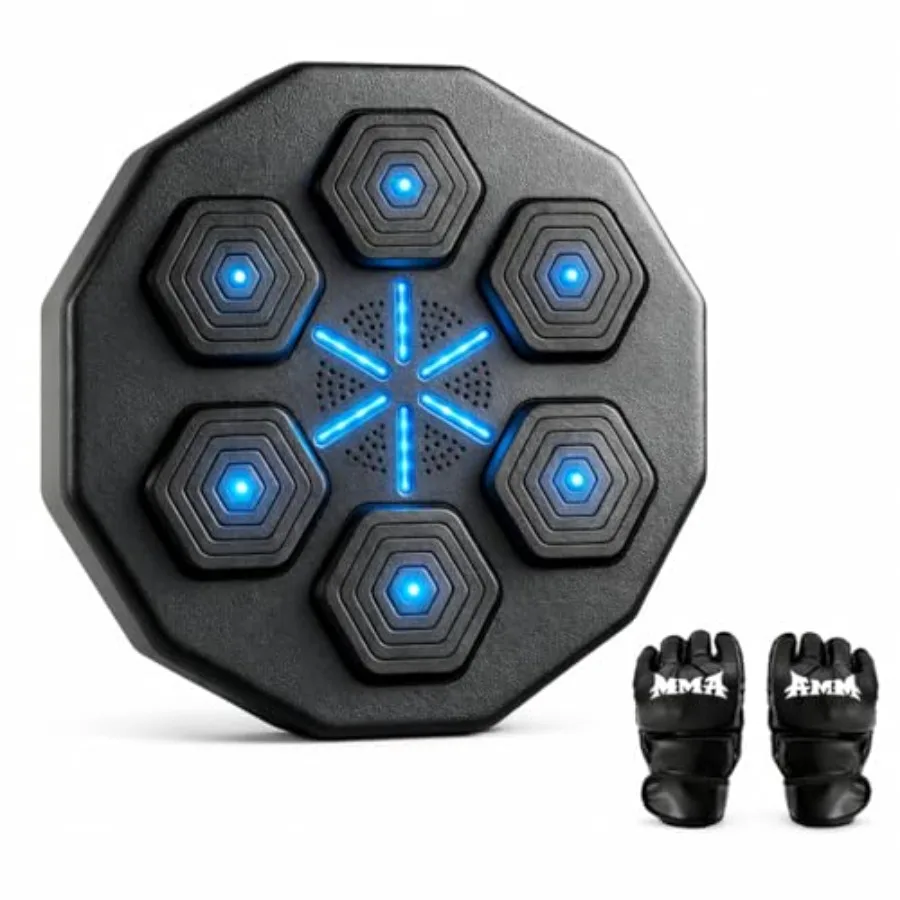 EPHESPORT Music Boxing Machine with Gloves Smart Wall-Mounted Punching Target with Rhythm Lights Interactive Boxing Game for Te
EPHESPORT Music Boxing Machine with Gloves Smart Wall-Mounted Punching Target with Rhythm Lights Interactive Boxing Game for Te